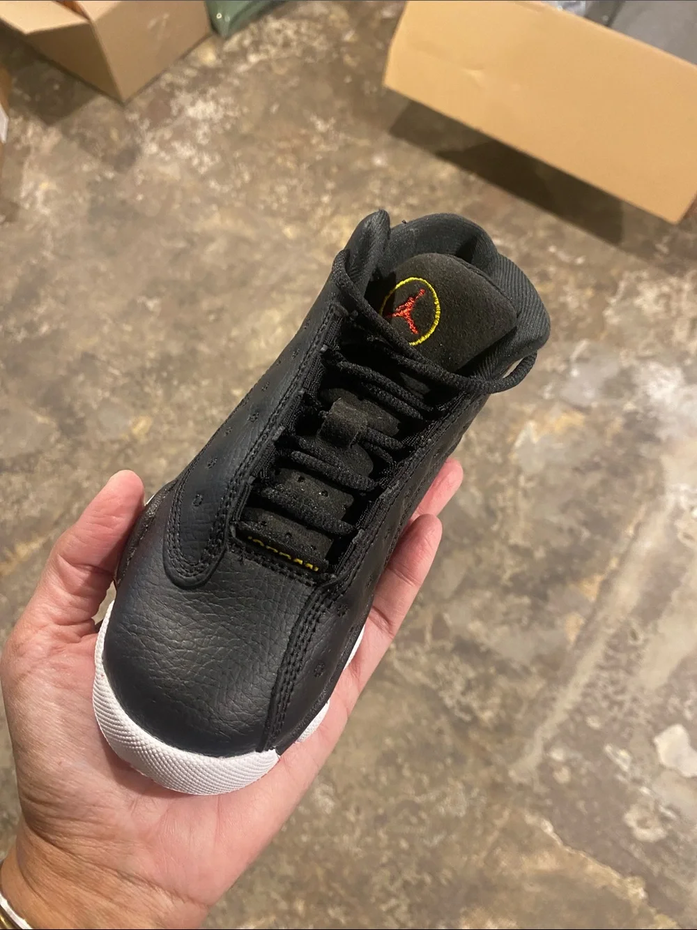 Jordan Kids Black/Red/White Retro 13 Sneakers